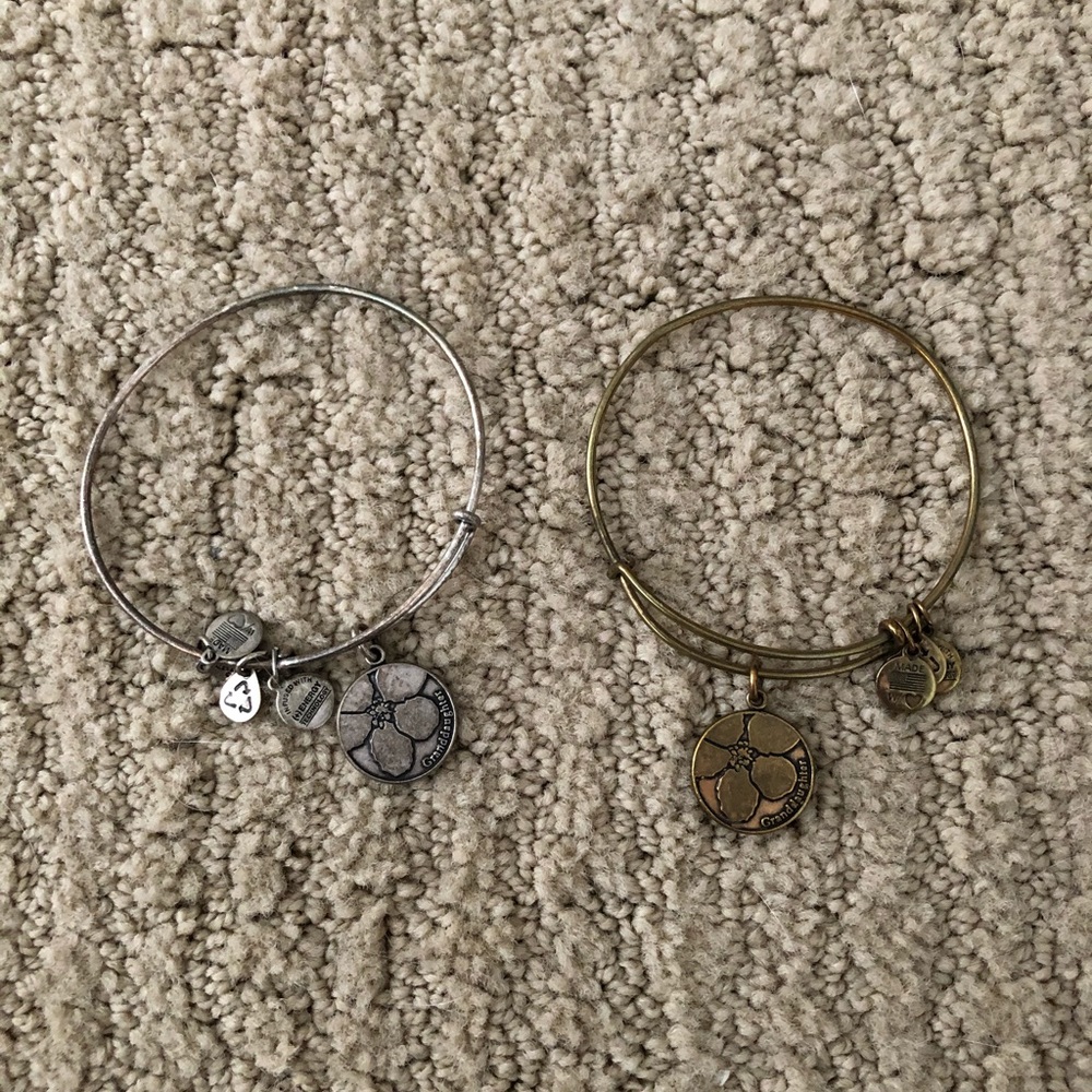 Gold & silver Alex and Ani granddaughter bracelets